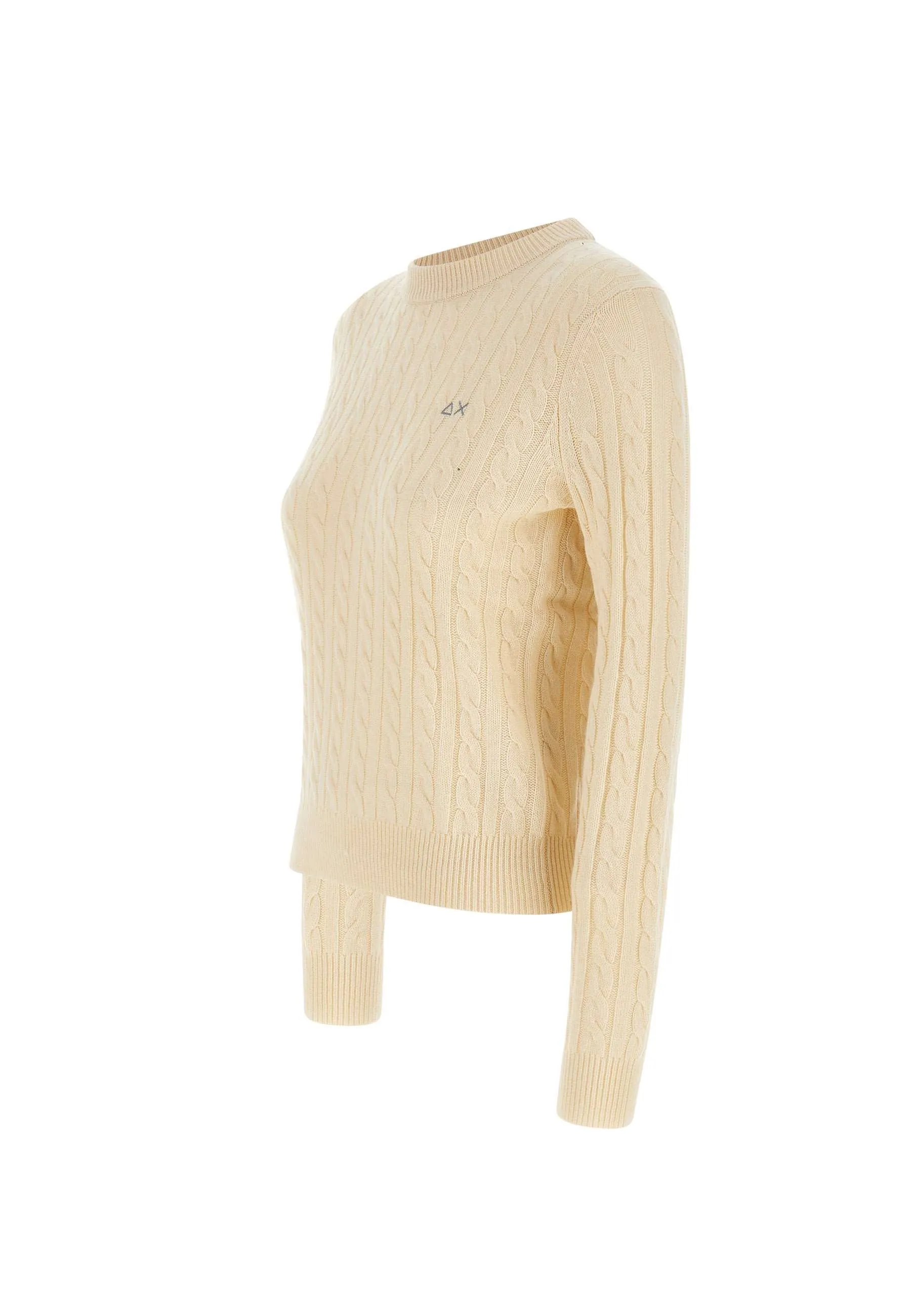 Cream Cable Knit Sweater for Women
