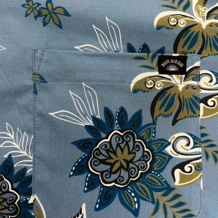 SunDiego Fiesta Short Sleeve Woven - Light Blue