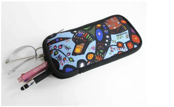 Zippered Accessories Case "Bear" by Native Artist, John Rombough